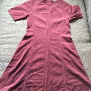 Aritzia Babaton fit n flare burgundy sweater dress